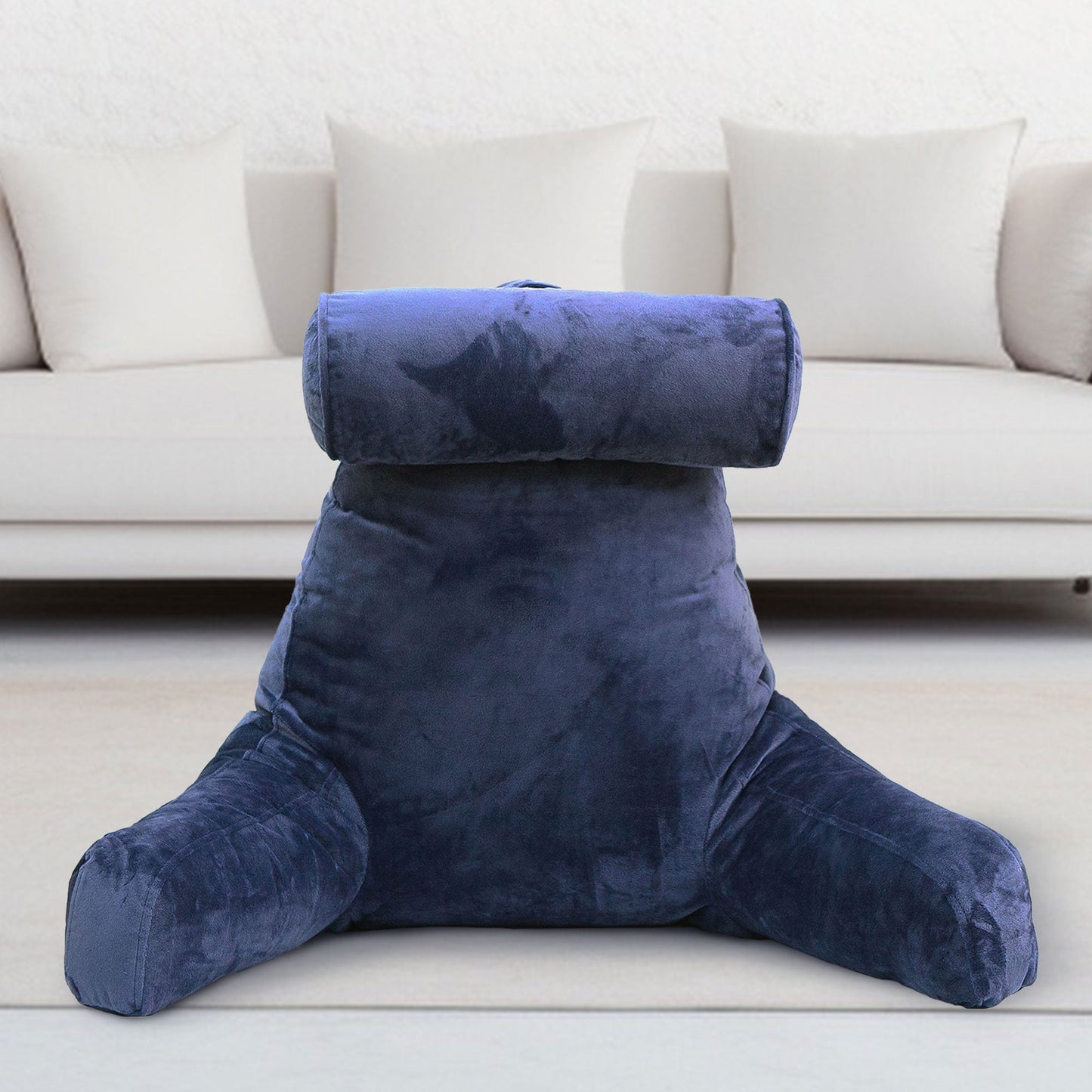 Cheer Collection TV &  Reading Pillow with Detachable Cervical Bolster Backrest , Washable