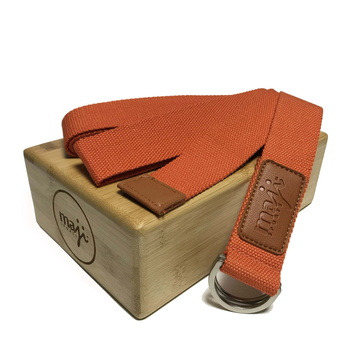 Bamboo Yoga Block & Strap Combo by Jupiter Gear