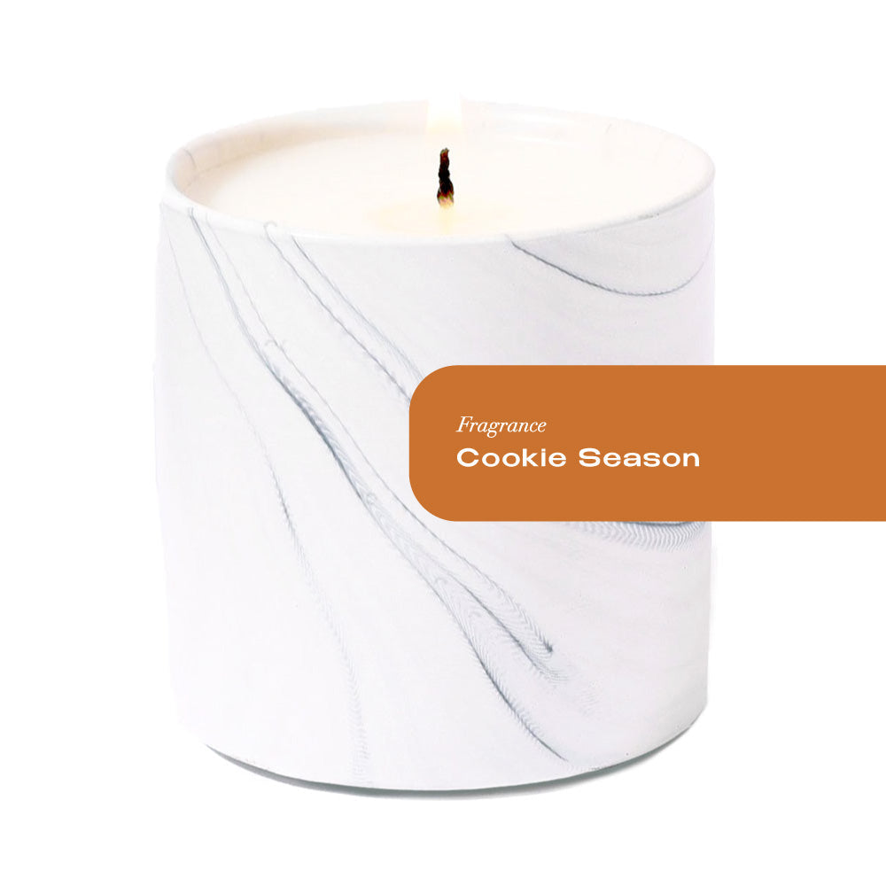 Cookie Season White Marble Candle 6oz