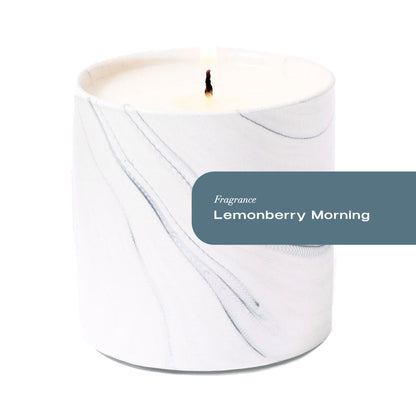 Lemonberry Morning White Marble Candle 6oz