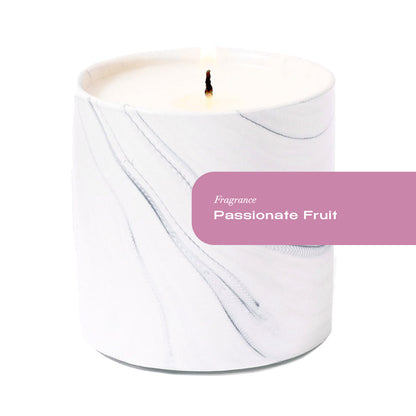 Passionate Fruit White Marble Candle 6oz