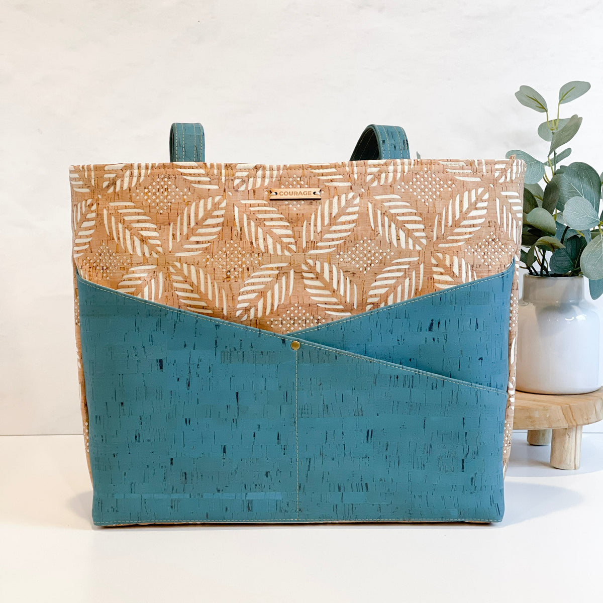 ADVOCATE zippered tote | AQUAMARINE