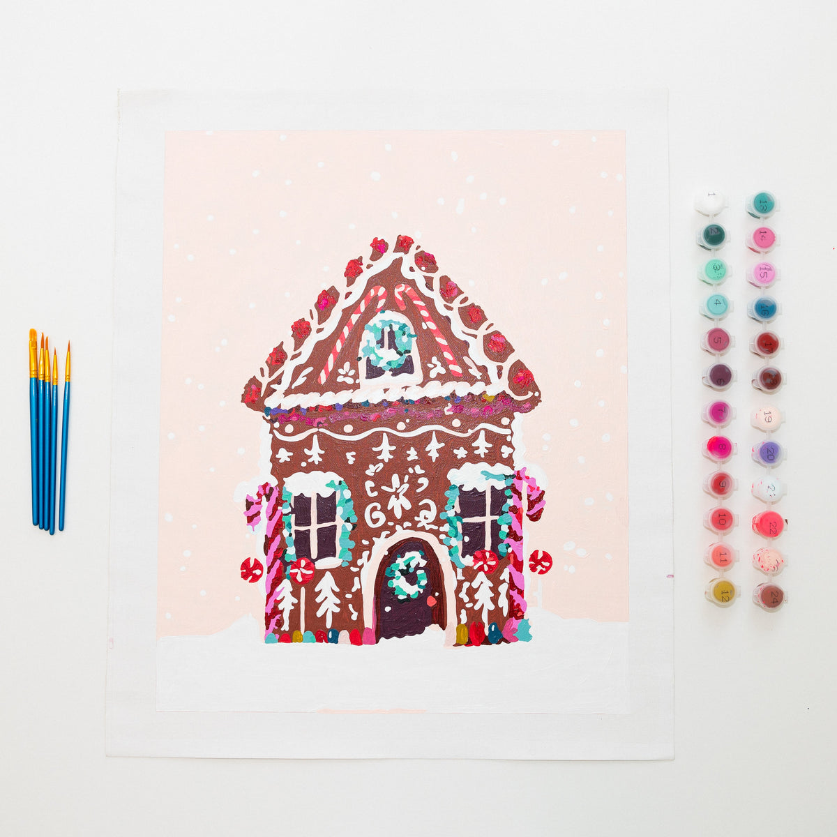 Gingerbread Home by Nysha Lilly Holiday Paint by Numbers Deluxe