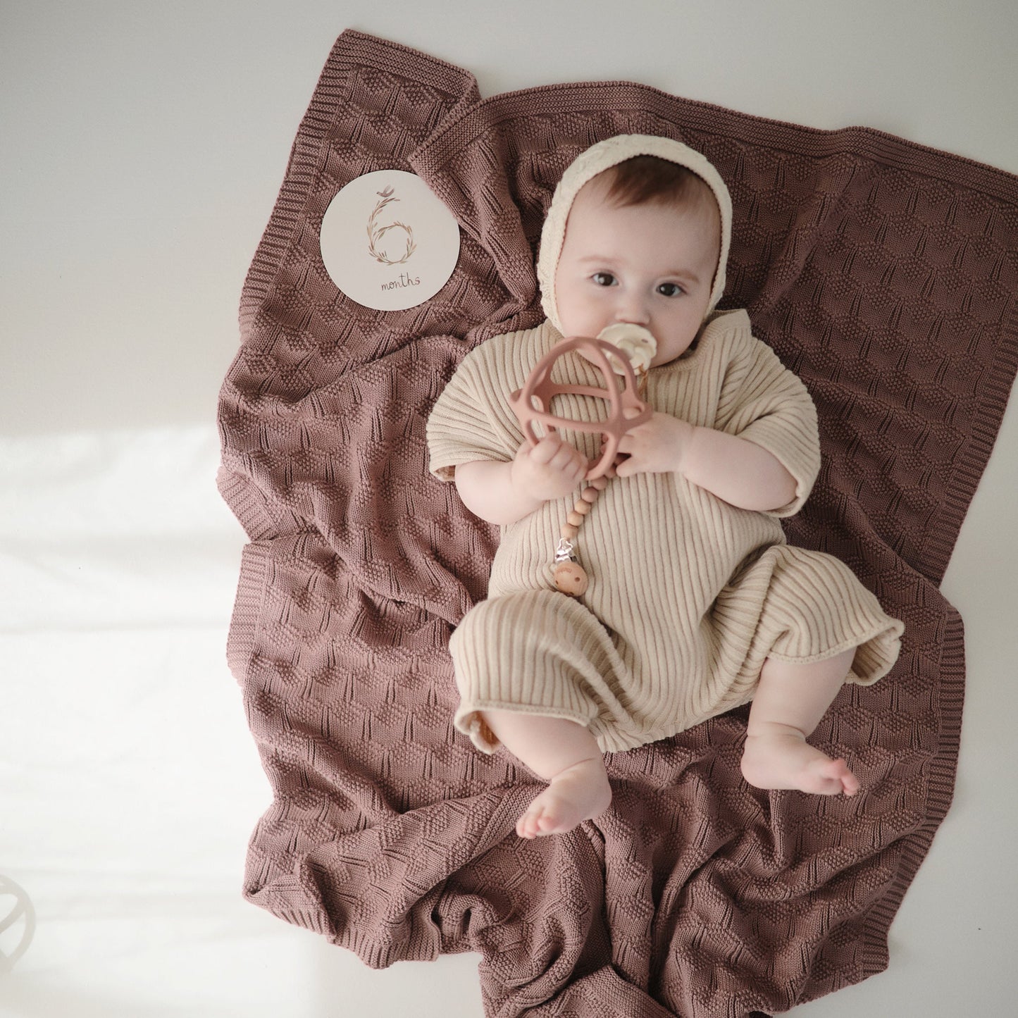 Knitted Honeycomb Baby Blanket