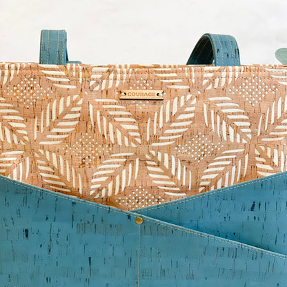 ADVOCATE zippered tote | AQUAMARINE