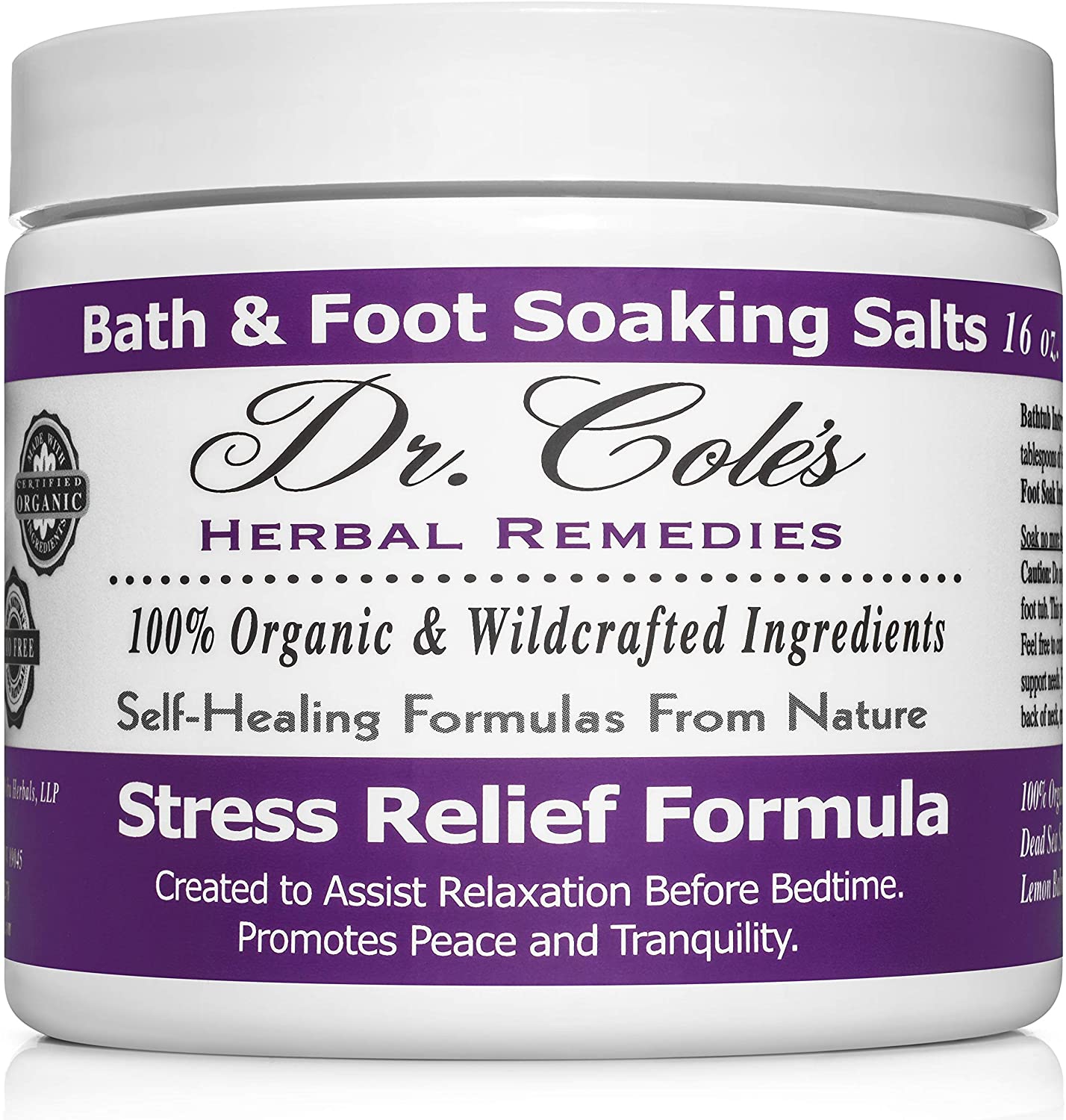 Dr. Cole's Stress Relief Soaking Salts