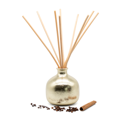 Gold Large Refillable Diffuser - Cheer - Pomegranate & Clove