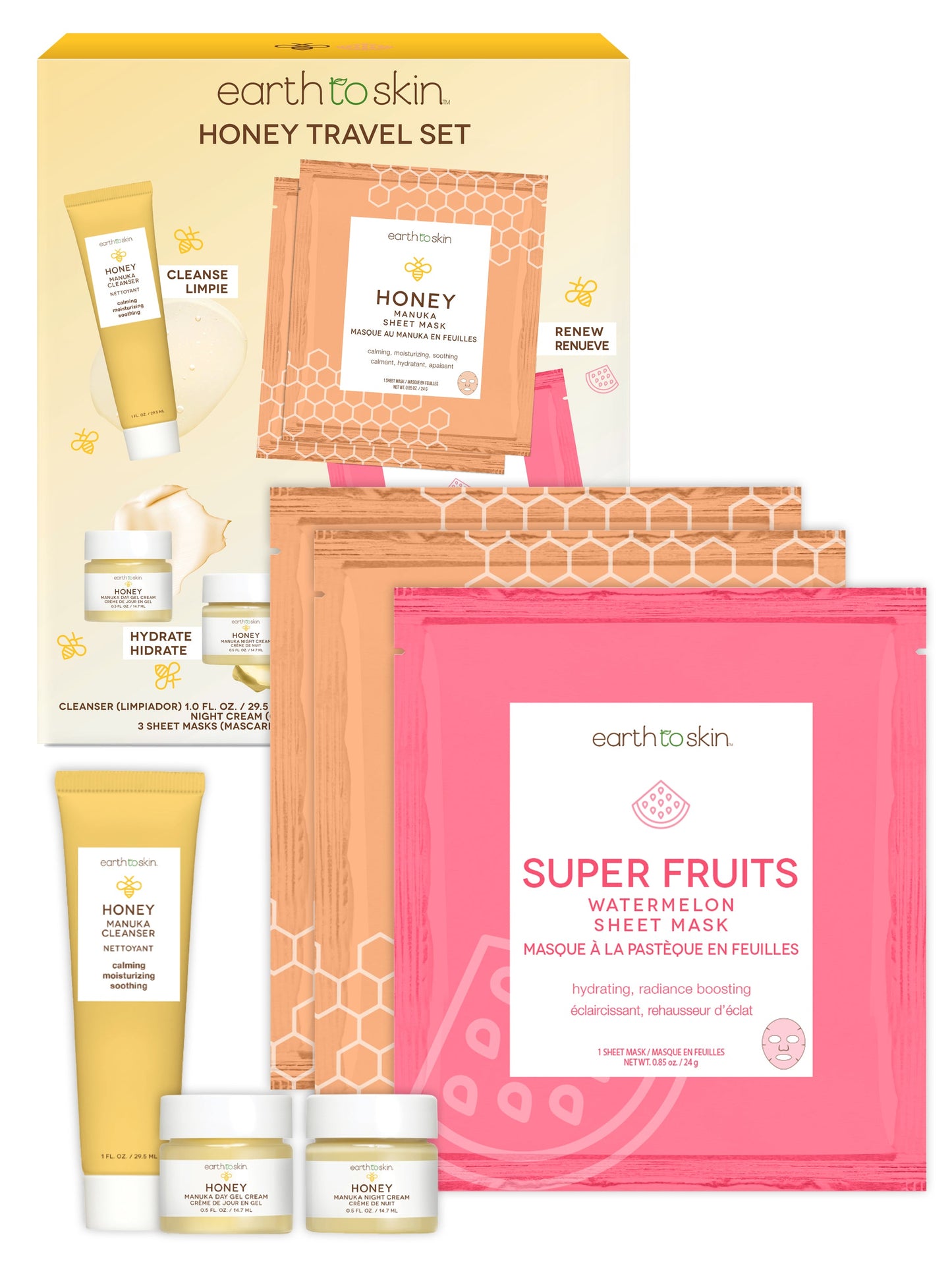 Honey Travel Set by EarthToSkin