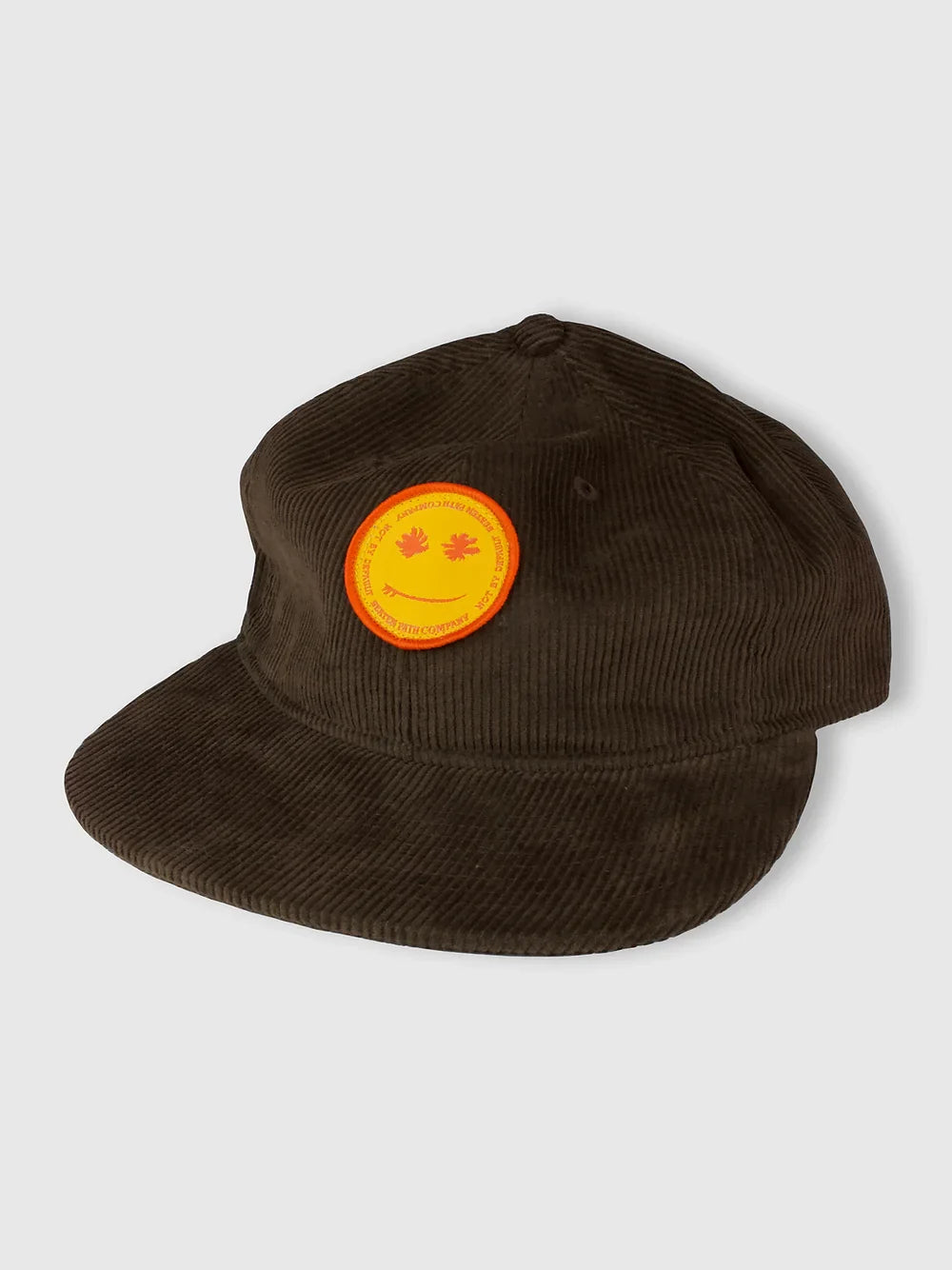 BROWN CORDUROY SMILE HAT