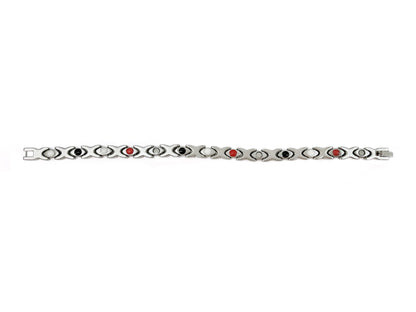 Stainless Steel Energy Bracelet 4-in-1. Silver color. Model BR-S-273