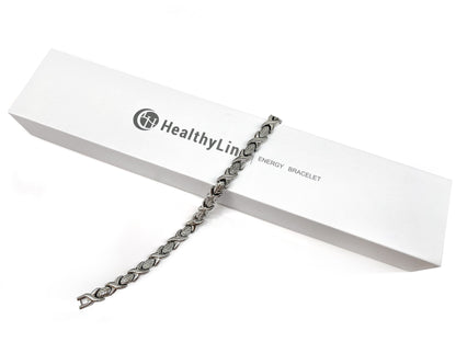 Stainless Steel Energy Bracelet 4-in-1. Silver color. Model BR-S-273