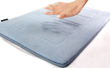 Memory Foam Bath Mat in Sky Blue, 17 x 24 in by The Everplush Company