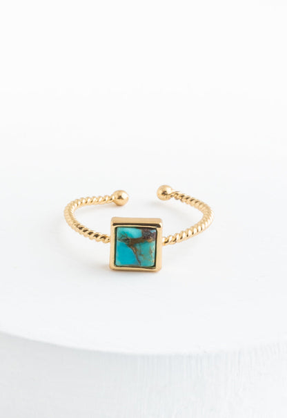 Jayne Turquoise Square Ring by Starfish Project