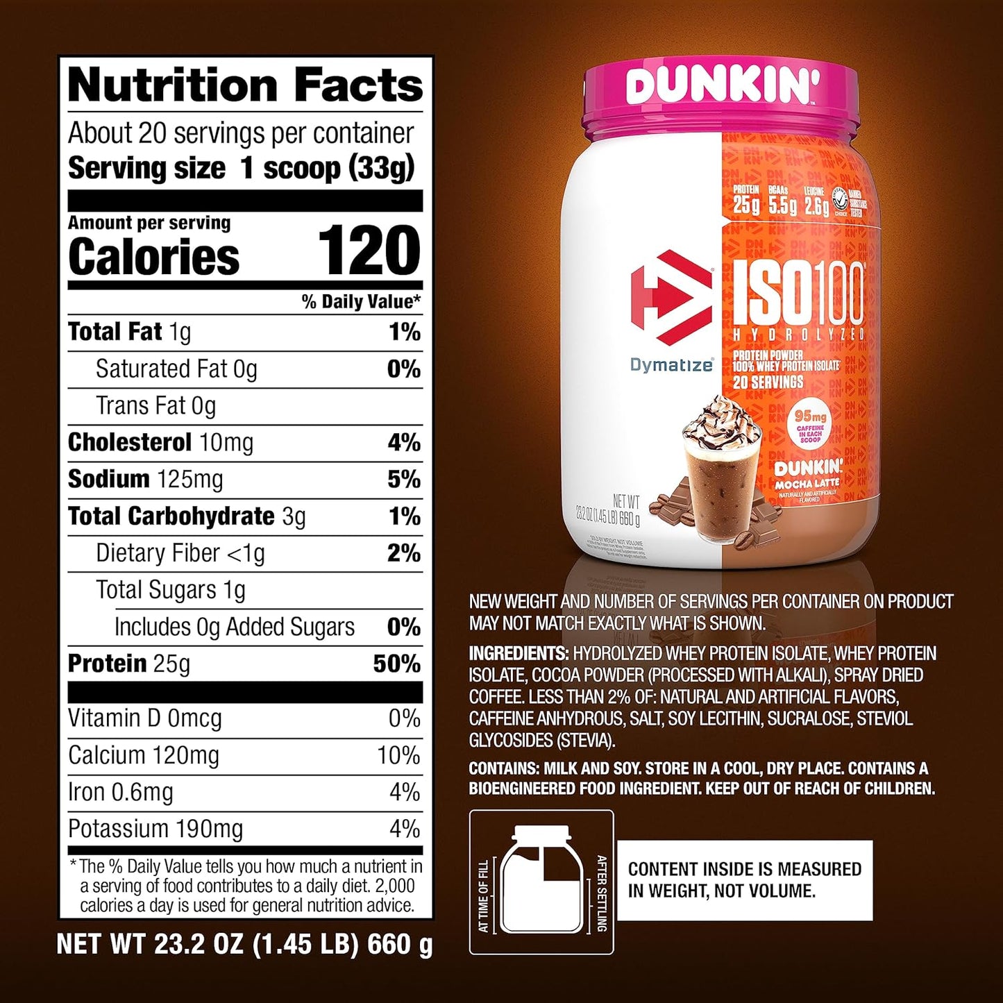 Dymatize ISO100 in Dunkin' Flavors