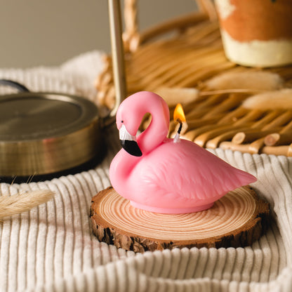 Pink Flamingo Candle