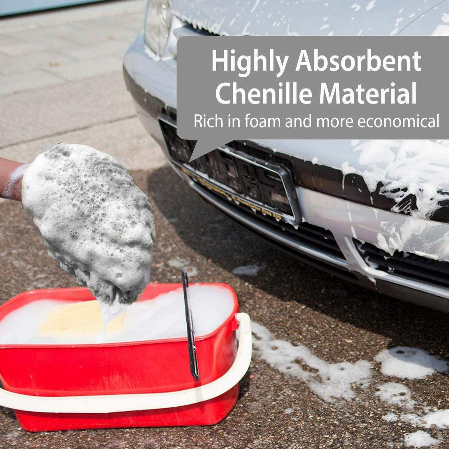 Microfiber Chenille Car Cleaning Mitt