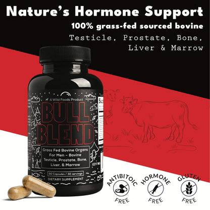 Bull Blend: Beef Organ Complex For Hormones - Bovine Prostate, Bone, Liver & Marrow by Wild Foods