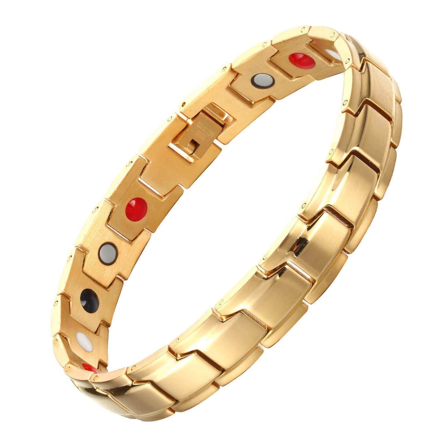 Stainless Steel Magnetic/Energy Bracelet 4-in-1. 4 Colors available. Model B001M