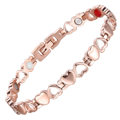 Stainless Steel Energy Bracelet 4-in-1. 9 Colors available. Model B041-Hearts