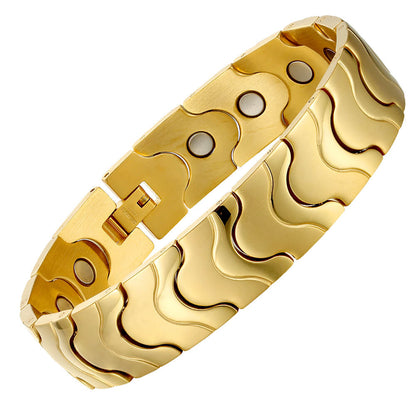 Stainless Steel Magnetic Bracelet. 2 Colors available. Model B066