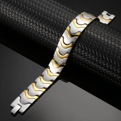 Stainless Steel Magnetic Bracelet. 2 Colors available. Model B066