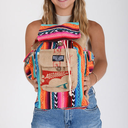 Recycled Travel Backpack by Rice Love