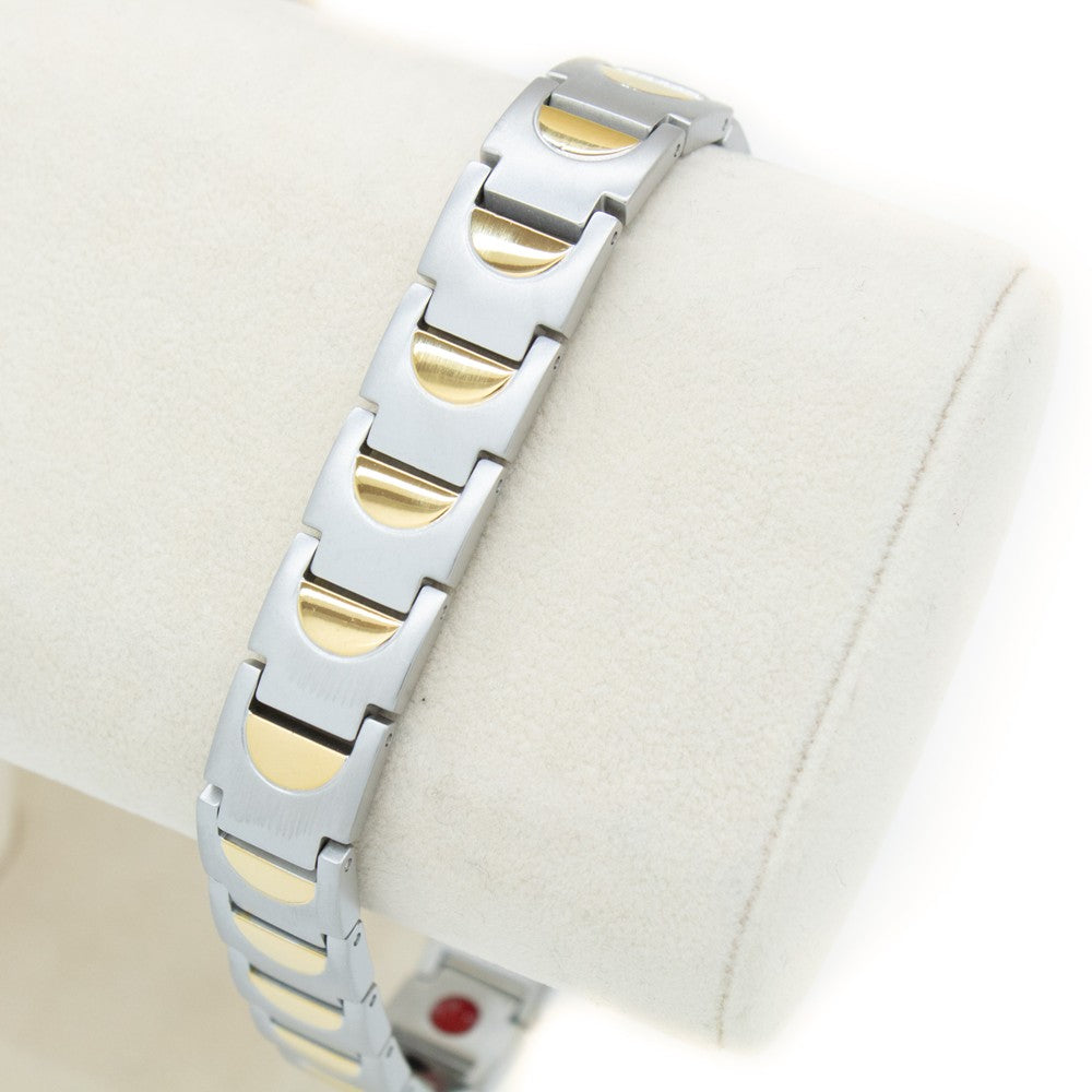 Stainless Steel Energy Bracelet 4-in-1. Silver/Gold Color. Model BR-S-157