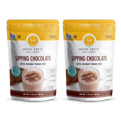 Good Dee's Sipping Chocolate Low Carb Drink Mix - Vegan, No Sugar Added*, Soy Free and Gluten Free by Good Dee's