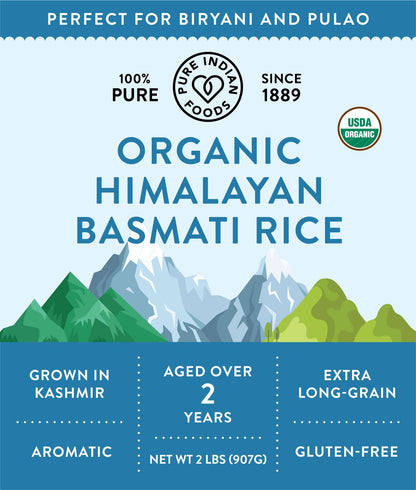 Himalayan Basmati Rice Aged 2 Years, Certified Organic - 2 lbs