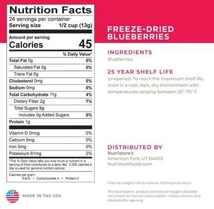 Blueberries Freeze Dried - #10 Can by Nutristore