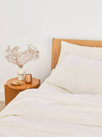 Hemp Top Sheet in Oat Milk