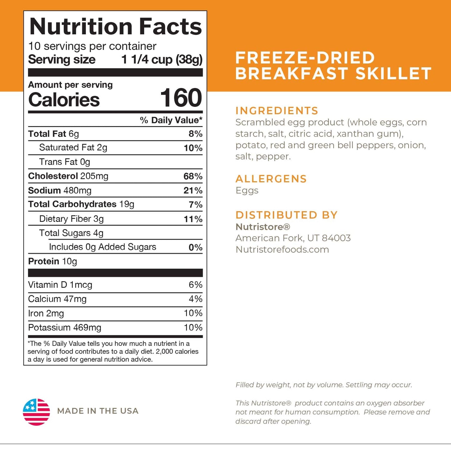 Breakfast Skillet Freeze Dried - #10 Can by Nutristore