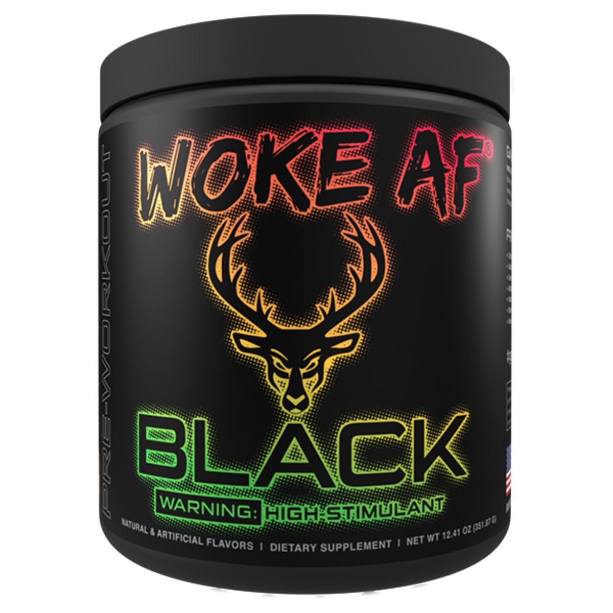 Bucked Up Woke AF Black High Stimulant Pre Workout