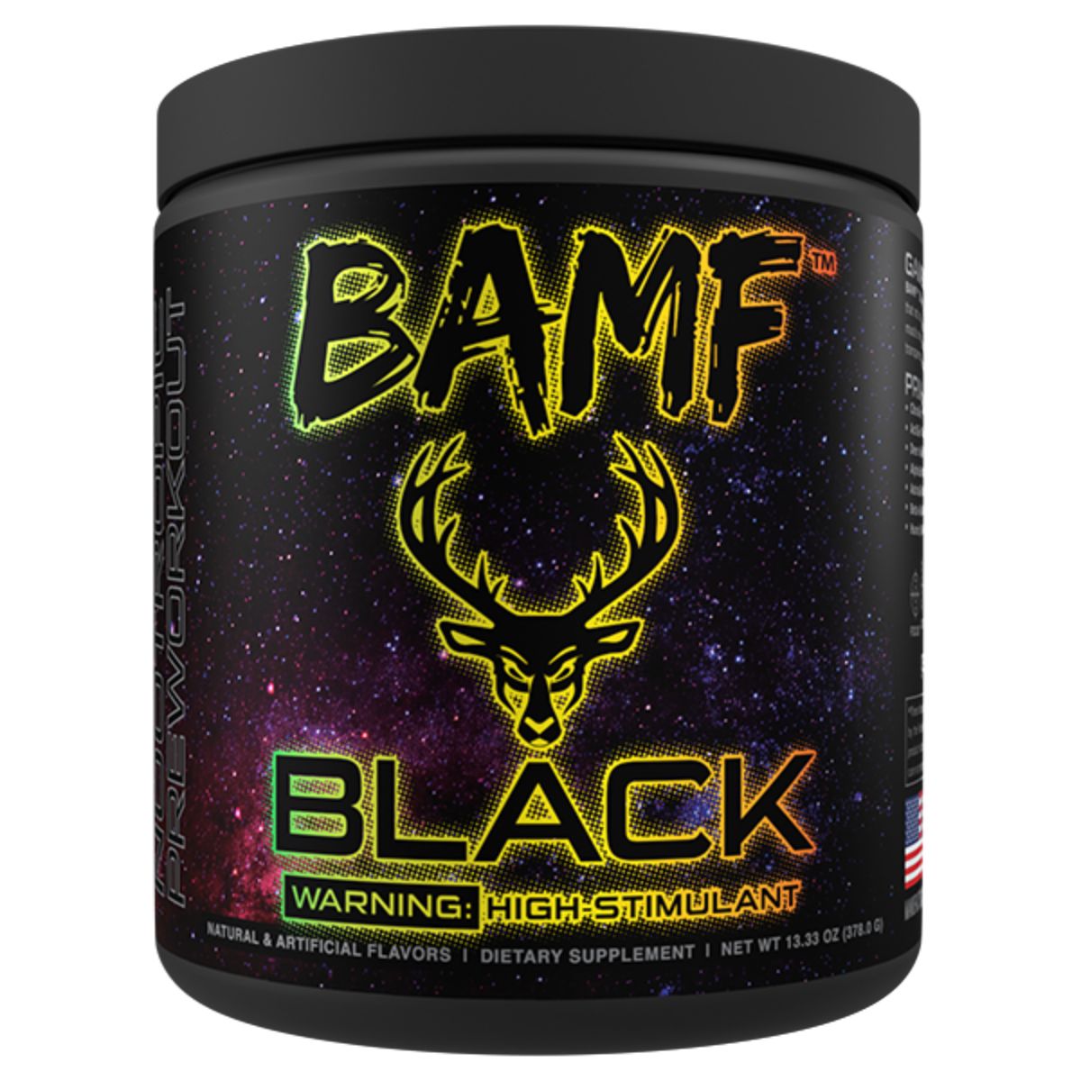 Bucked Up BAMF Black High Stimulant Nootropic Pre Workout