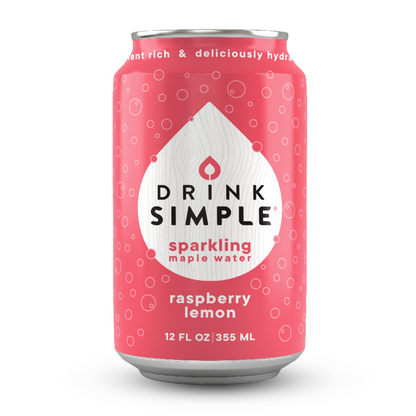 Mixed 12 Pack Sparkling Maple Waters- 4 Flavors: Tart Cherry Vanilla, Raspberry Lemon, Blackberry Lemon, and Orange Cream by Drink Simple