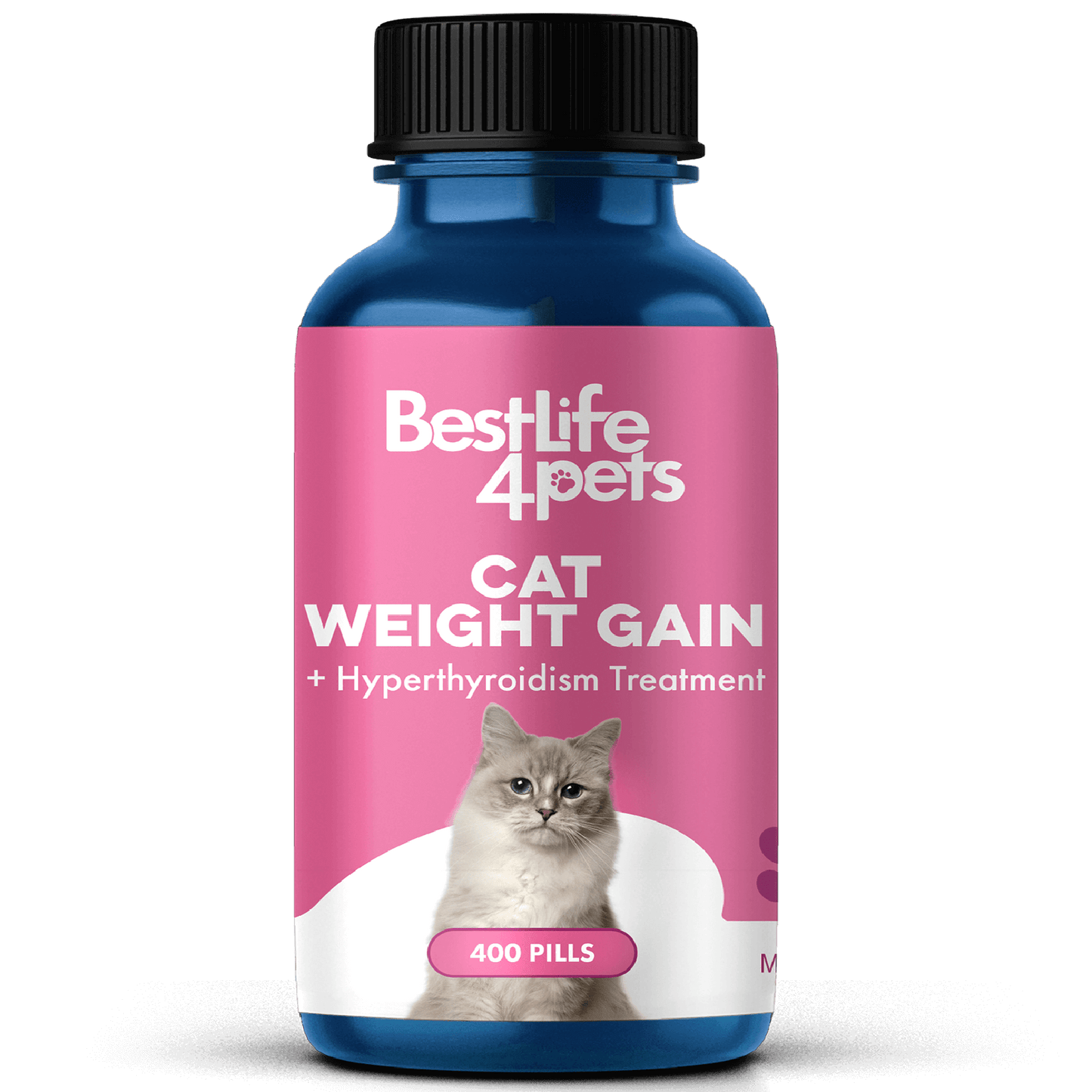 Hyperthyroidism Supplement for Cats - Treats Cat Hyperthyroid, Patchy Hair Loss, and Helps Cat Weight Gain by BestLife4Pets