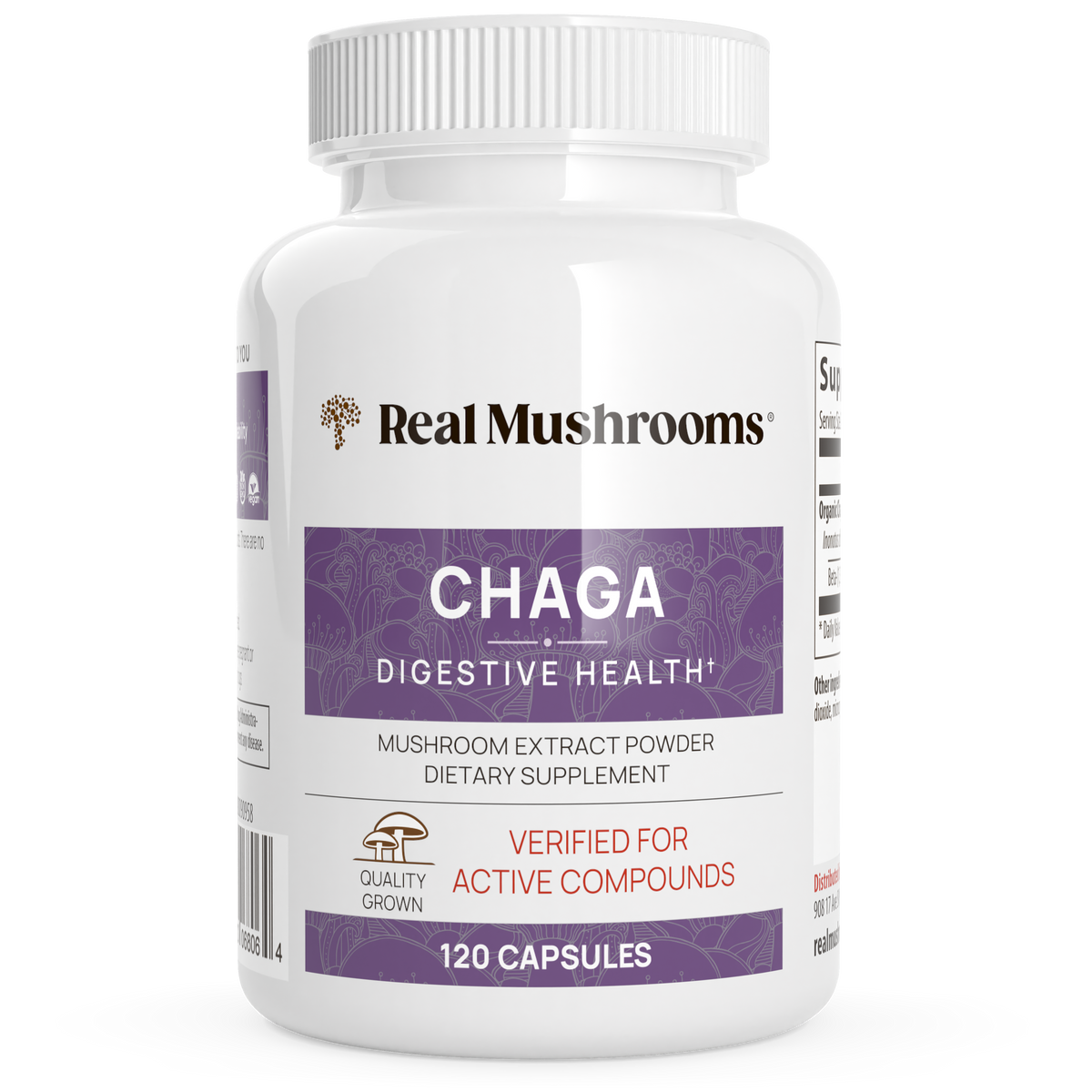 Organic Chaga Extract Capsules by Real Mushrooms