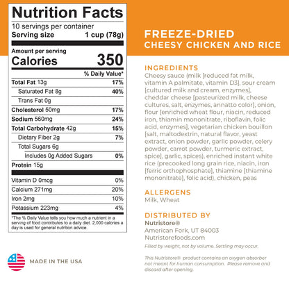 Cheesy Chicken and Rice - #10 Can by Nutristore