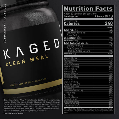 Kaged Clean Meal Whole-Food Meal Replacement