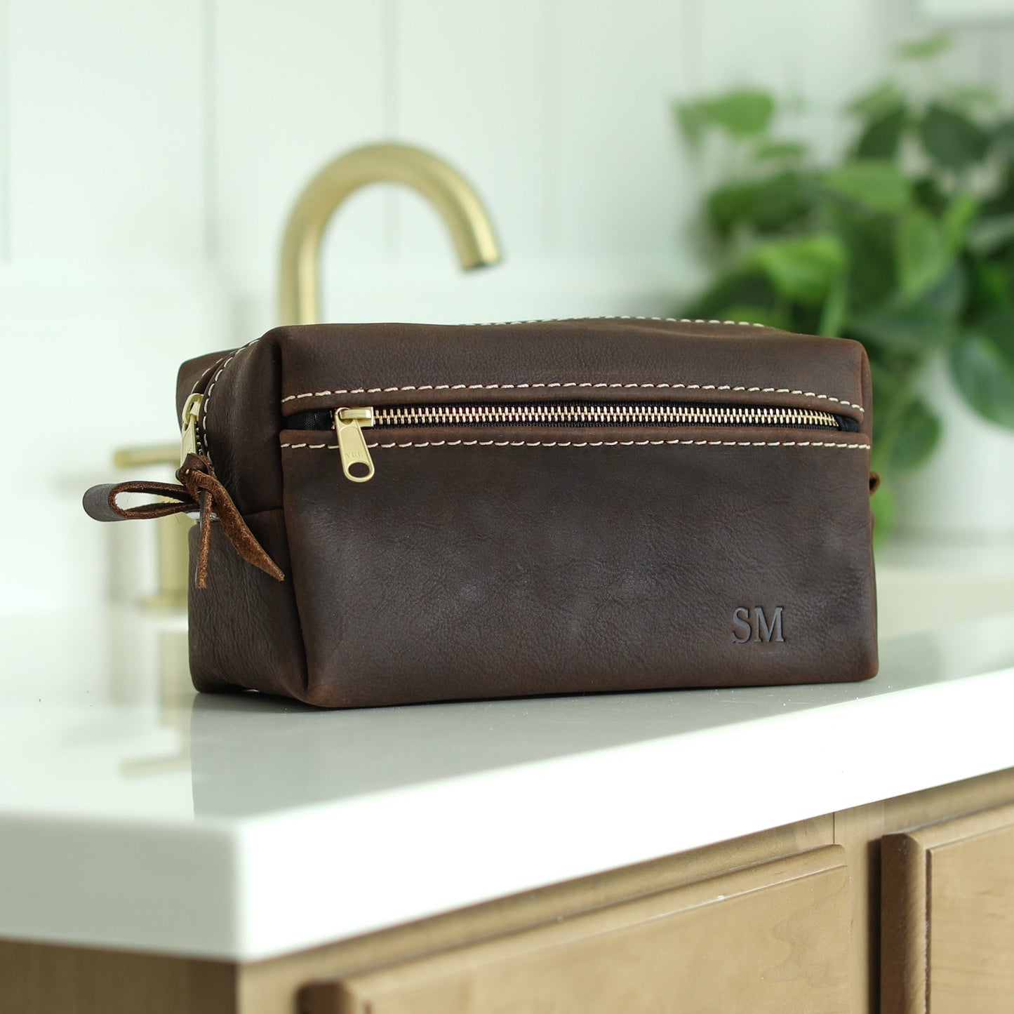 Double Zipper Toiletry Bag by Lifetime Leather Co