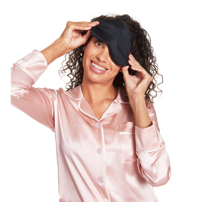 Beauty Silk Eye Mask with Velvet Band (19 Momme)