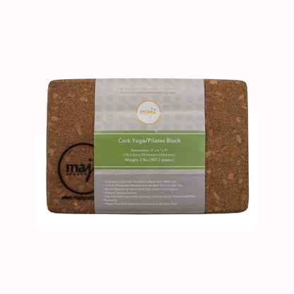 100% Cork Yoga & Pilates Block by Jupiter Gear