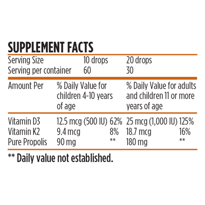 Propolis Extract with Vit D3 + Vit K2