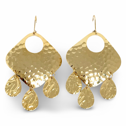 Hammered Chandelier Earrings by The Urban Charm