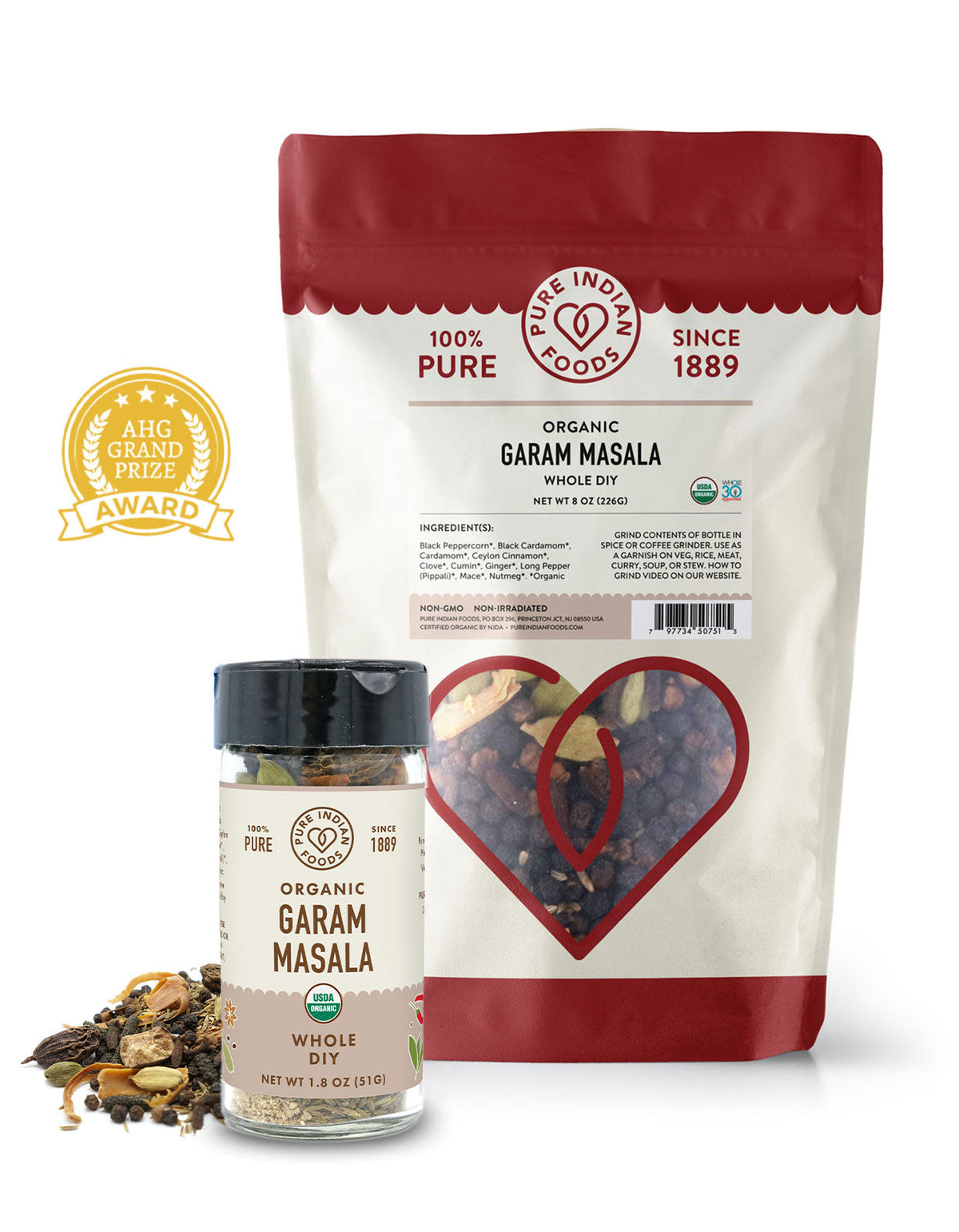 Garam Masala DIY - Exotic Whole Spices - Treasured Family Recipe, Certified Organic