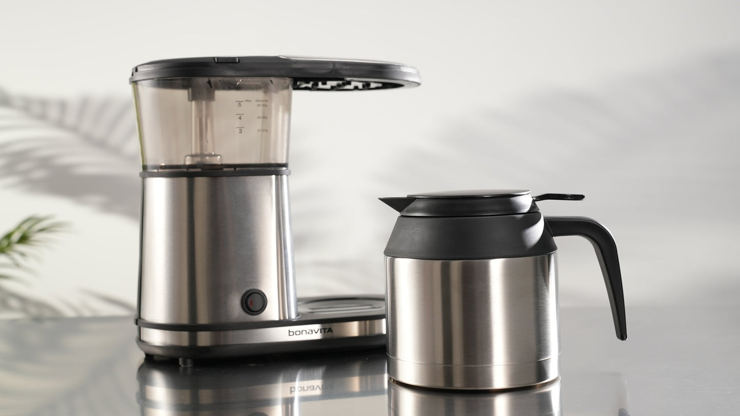 Bonavita 5-Cup Thermal Coffee Brewer | Compact, Elegant Design | One-Touch Precision Brewing