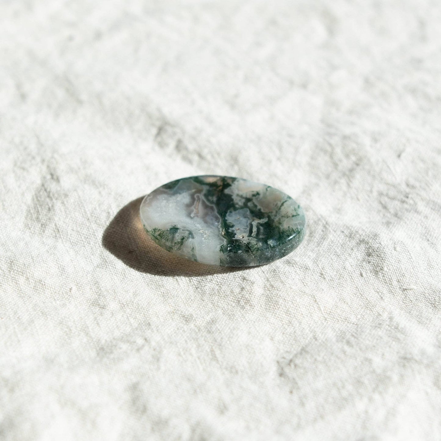 Moss Agate Worry Stone by Tiny Rituals