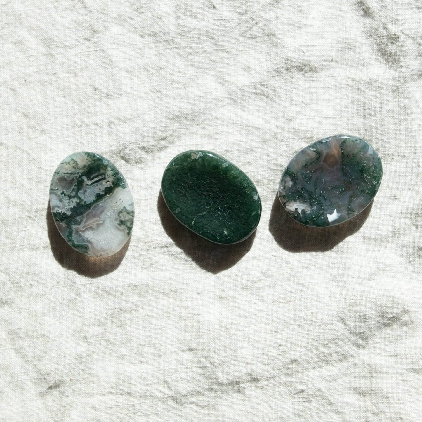 Moss Agate Worry Stone by Tiny Rituals