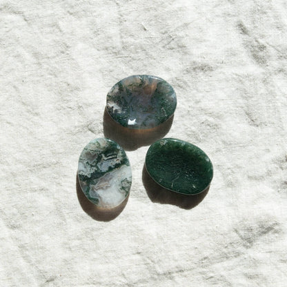 Moss Agate Worry Stone by Tiny Rituals