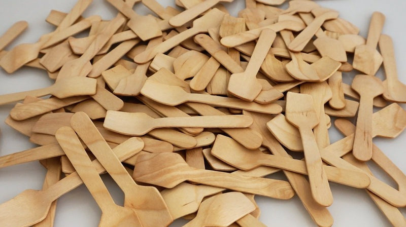 4" Heavy Wooden Tasting Spoon - 2500 pcs